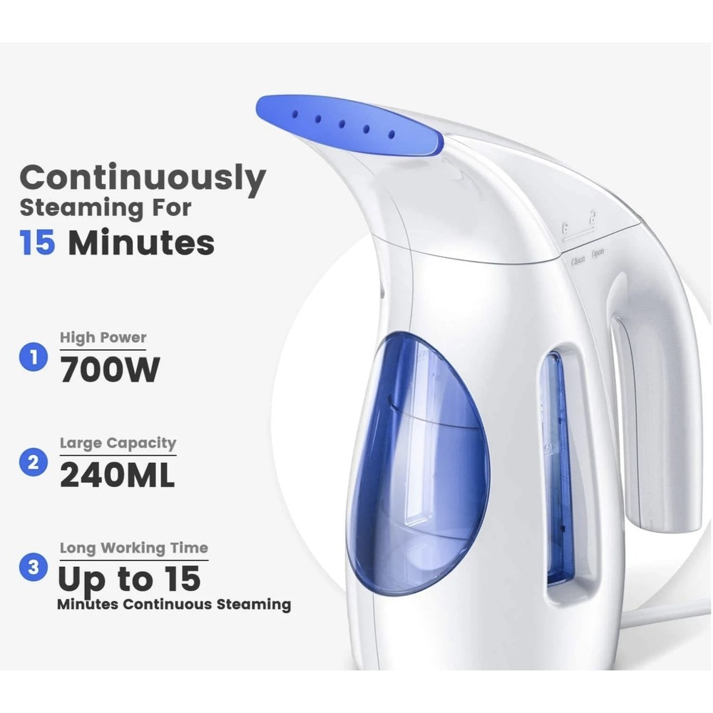 Hilife HL7 Mini Travel Handheld Garment Steamer Clothing Capacity 240ml